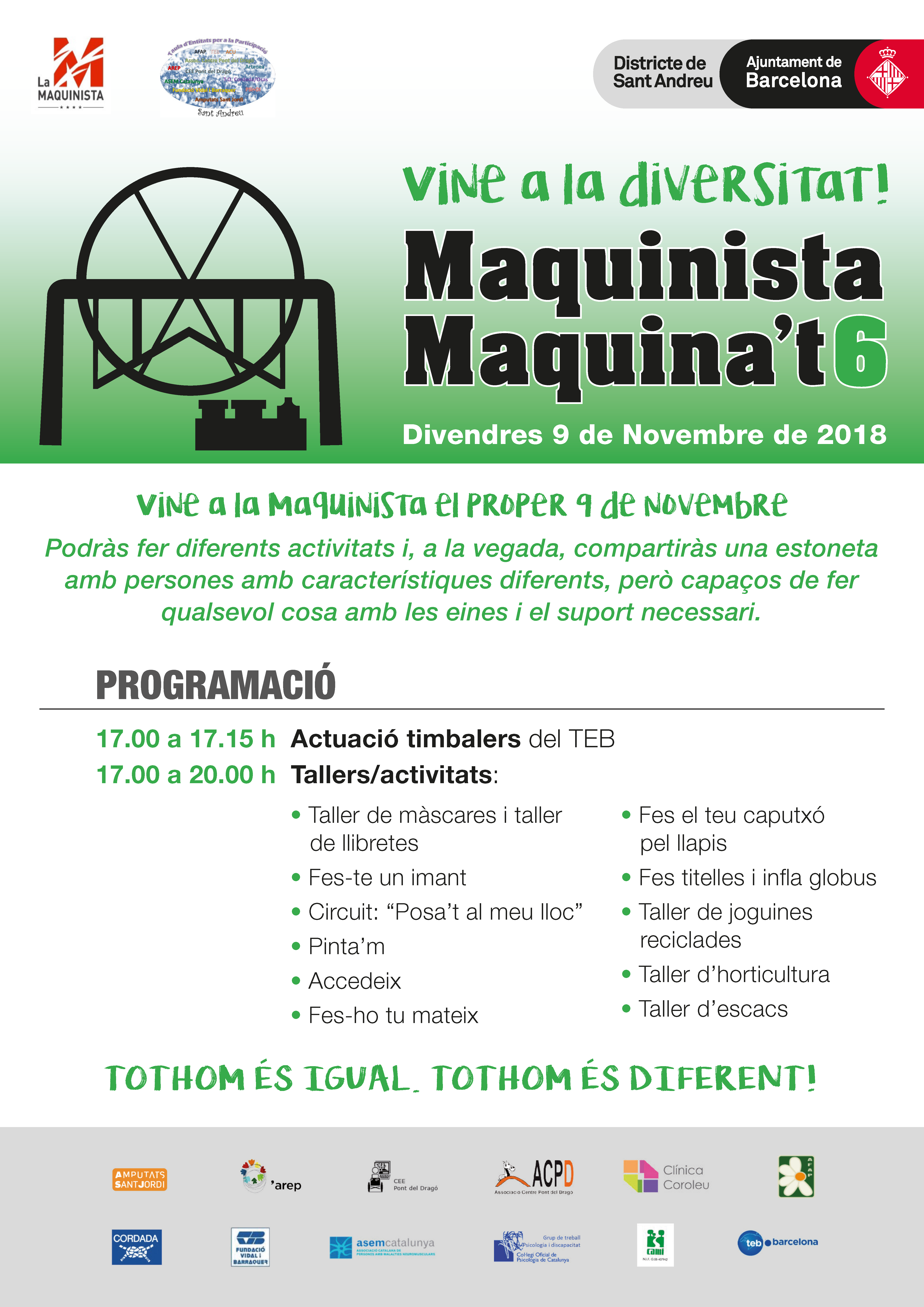 Cartell amb la programació de la jornada